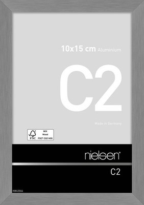 Nielsen Alurahmen C2 10x15 cm struktur grau matt