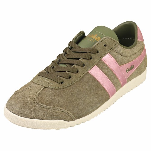 khaki pink trainers