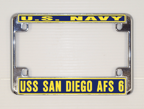 USS SAN DIEGO AFS 6 License Plate Frame U S Navy Military Car-Truck-Motorcycle - Picture 9 of 11