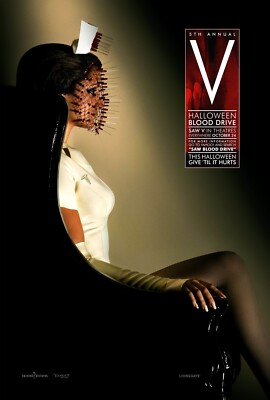 2008 Saw V Movie Poster 11X17 Horror Jigsaw Tobin Bell Detective Hoffman   