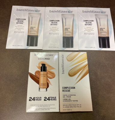 bareMinerals~Complexion Rescue/Defense Hydrating Gel Cream&Radiant Veil Samples