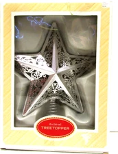 8" Star Tree Topper Silver Filigree Metal Christmas Target Corp