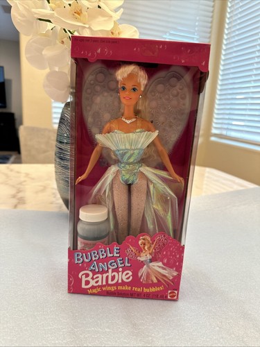 Vintage 1994 Barbie Bubble Angel Bubble Solution Mattel Doll #12443 Brand New