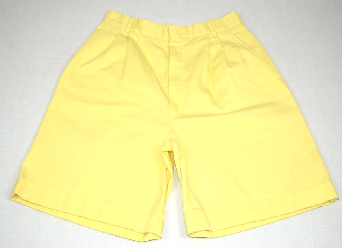 Vintage Shorts Spinnaker Sport Size S/M 80s 90s Lemon Yellow High