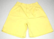 Vintage Shorts Spinnaker Sport Size S/M 80s 90s Lemon Yellow High Rise Cuffed