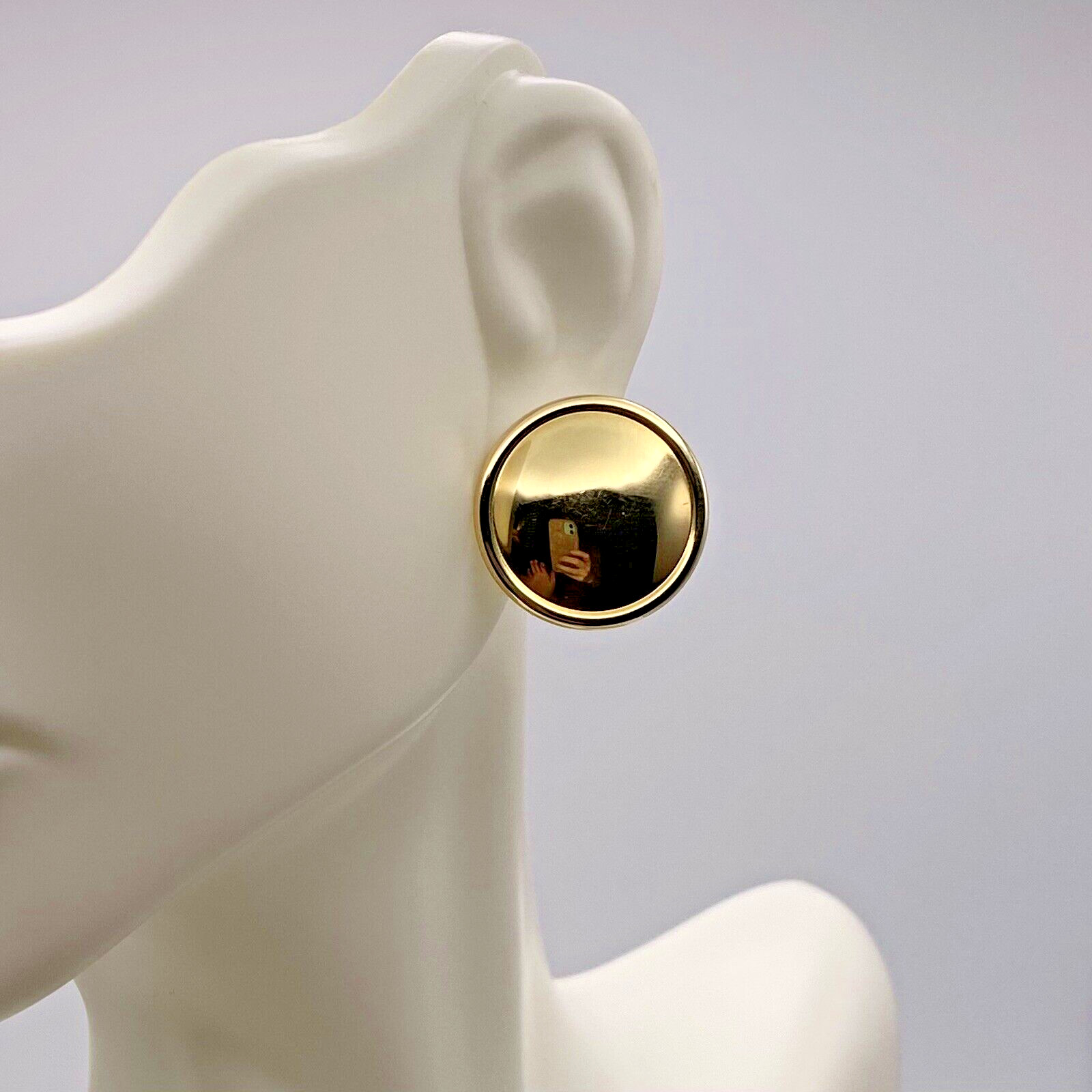 James Avery Solid 585 14K Gold Round Post Earring… - image 2