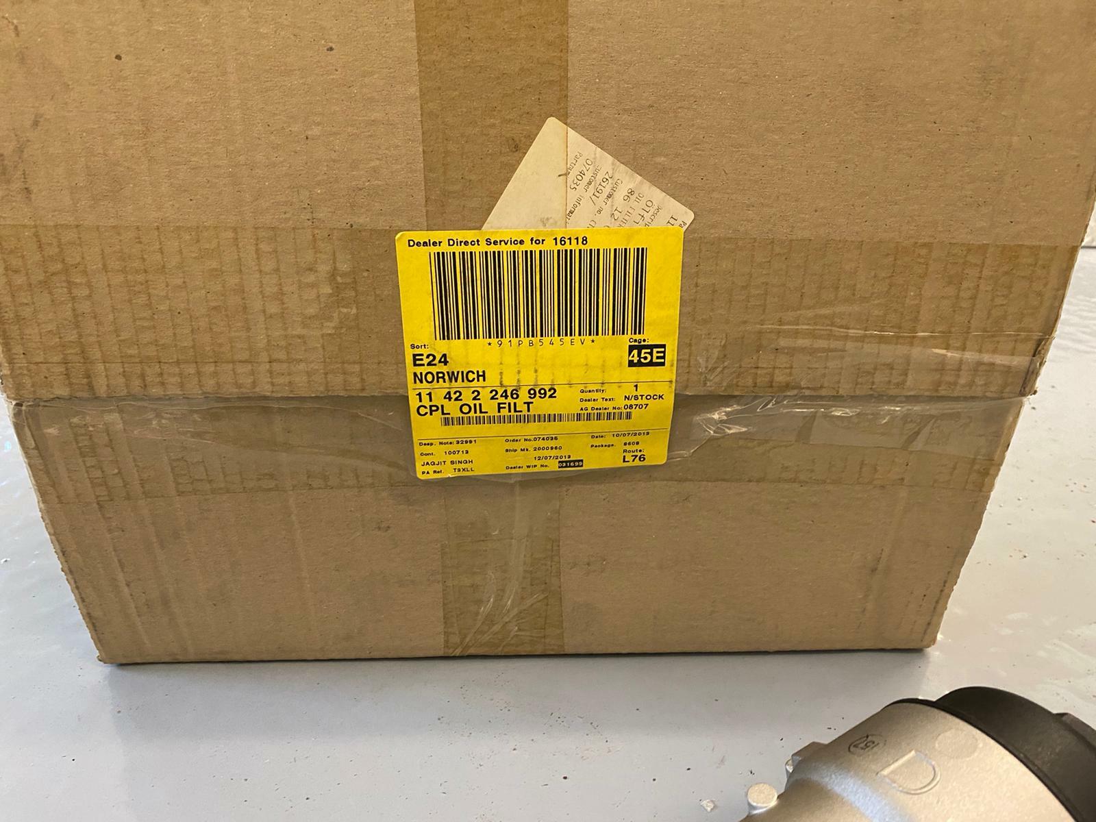 OEM BMW M47 M47N ENGINE HOUSING OIL FILTER 11422246992 GENUINE NEW  