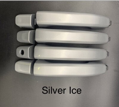 Door Handle Set For 2014-18 Silverado Sierra Crew Cab Silver Ice