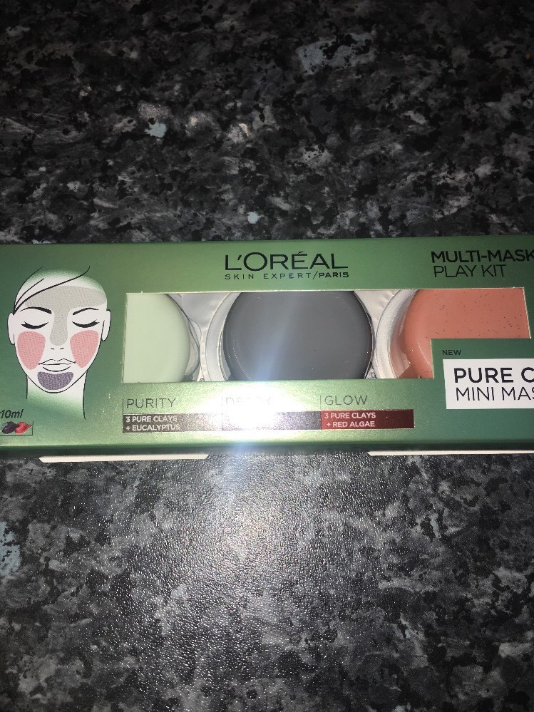 L'Oreal Paris 3 Pure Clays Multi-Masking Face Mask Play Kit  3x10ml Purify Detox
