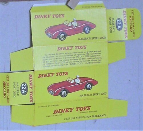 Boîte D'origine Vide Pour Dinky Toys 22A Maserati Sport 2000 - Collection