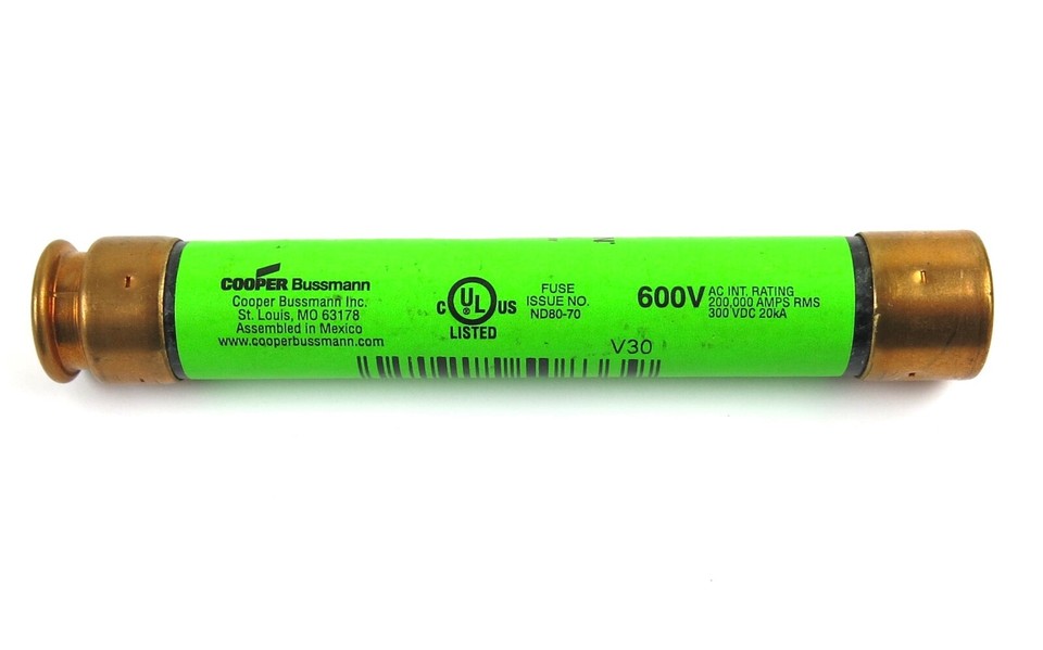 Original Bussmann FNQ-R-3-1/2 Time-Delay Fuse - 3.5A 600Vac Slow-Blow Fuse