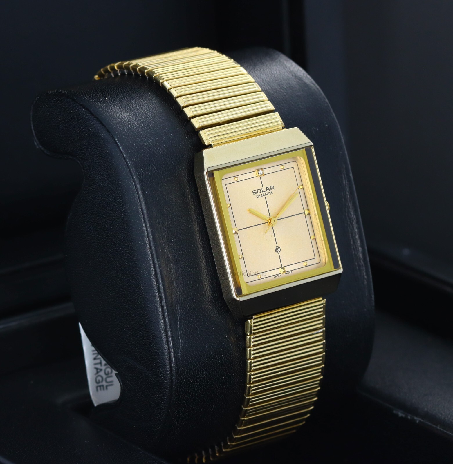 Solar Quartz Rectangular Vintage Circa 1980s, Cha… - image 13