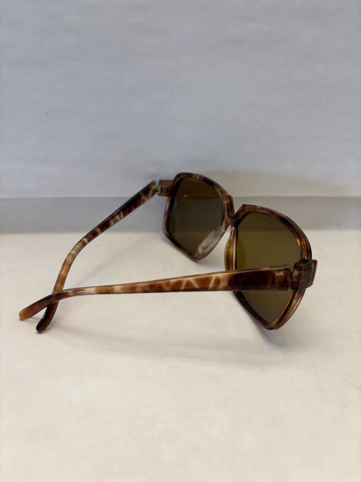 Vintage Large Plastic Frames Brown Rust Colored 1… - image 5