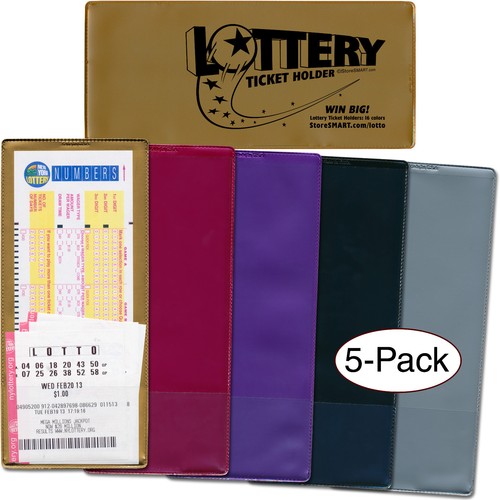 StoreSMART Lotto Ticket Holders 5Pk Plastic Midnight Madness Collection (LTMID)