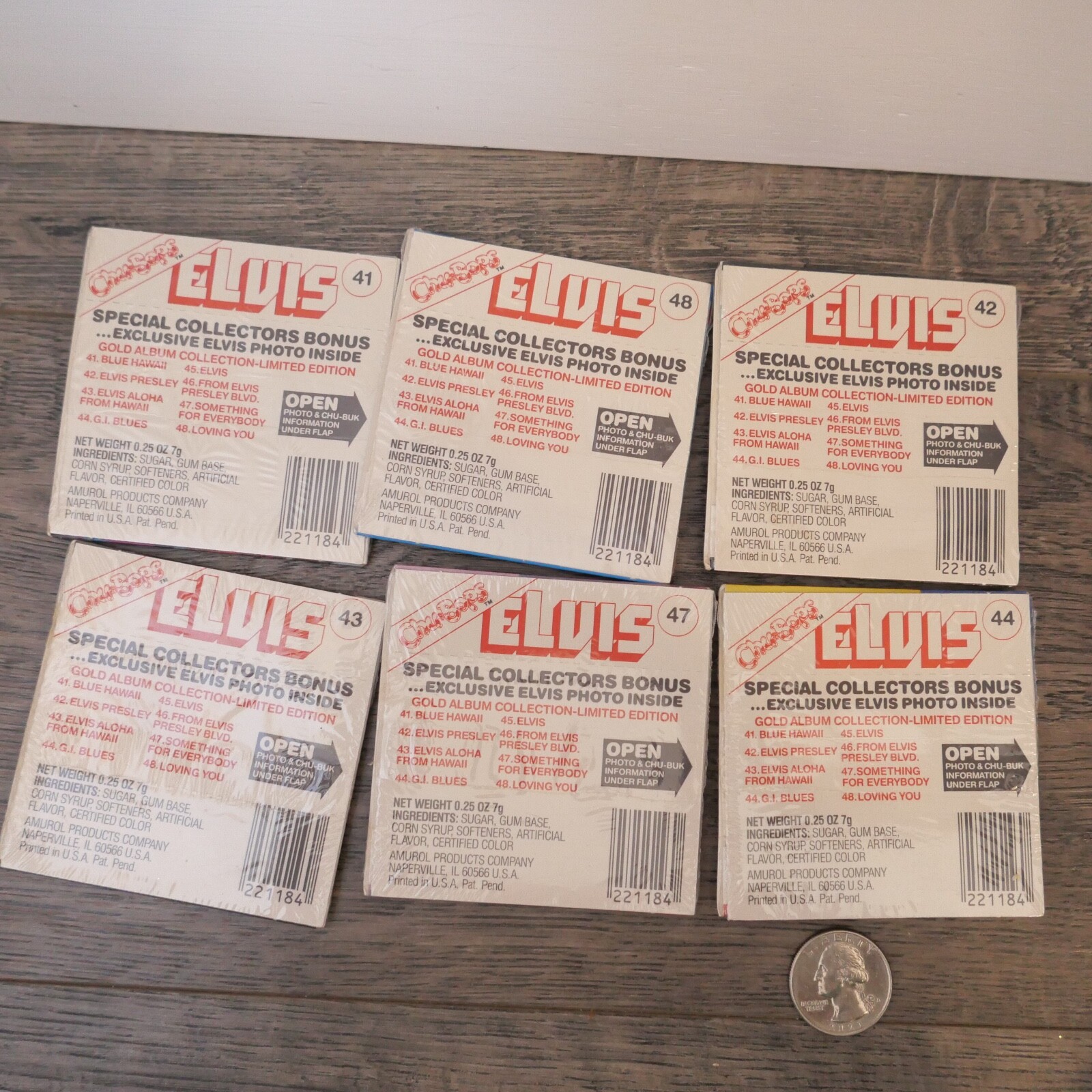 6 ELVIS PRESLEY ALBUM CHUBOPS BUBBLE GUM RECORDS SEALED 2 eBay