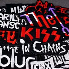 Random Lot of 25 Rock Band Patches Iron on Music Punk Roll Heavy Metal Sew