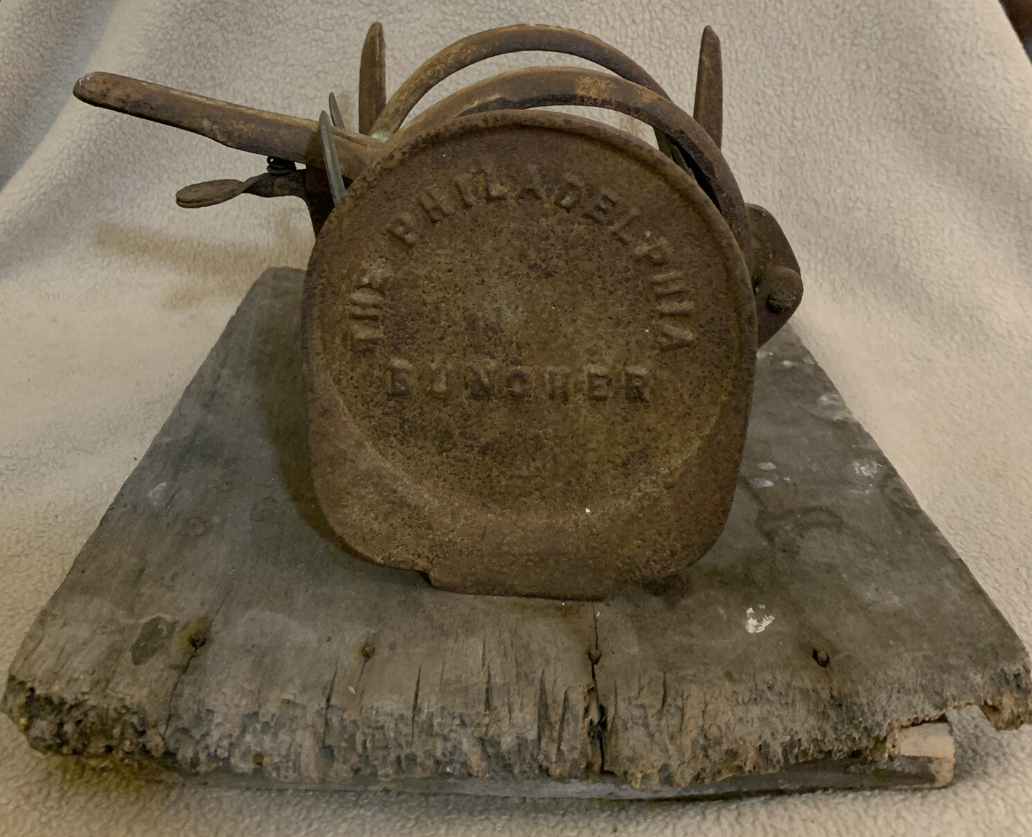 Antique Philadelphia Asparagus Buncher Old Farm Garden Old Board Mount