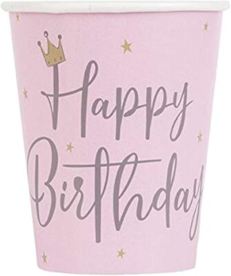 Swan Birthday Paper Cups I Pink I 8 Pcs.,Party Tableware & Serveware | eBay