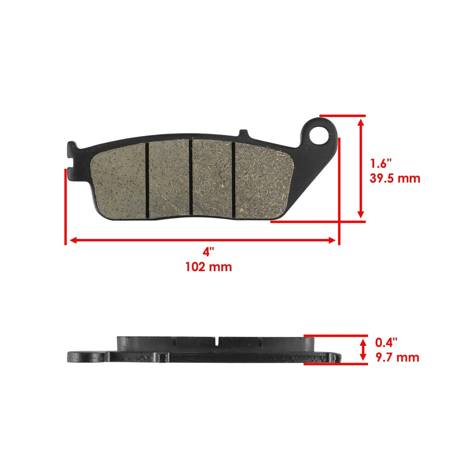 Front Rear Brake Disc Pads for Honda VTX1300C VTX1300S VTX1300R VTX1300T 03-09 - Imagen 4 de 4