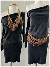 Max Studio Light sweater knit dress Gray size XS