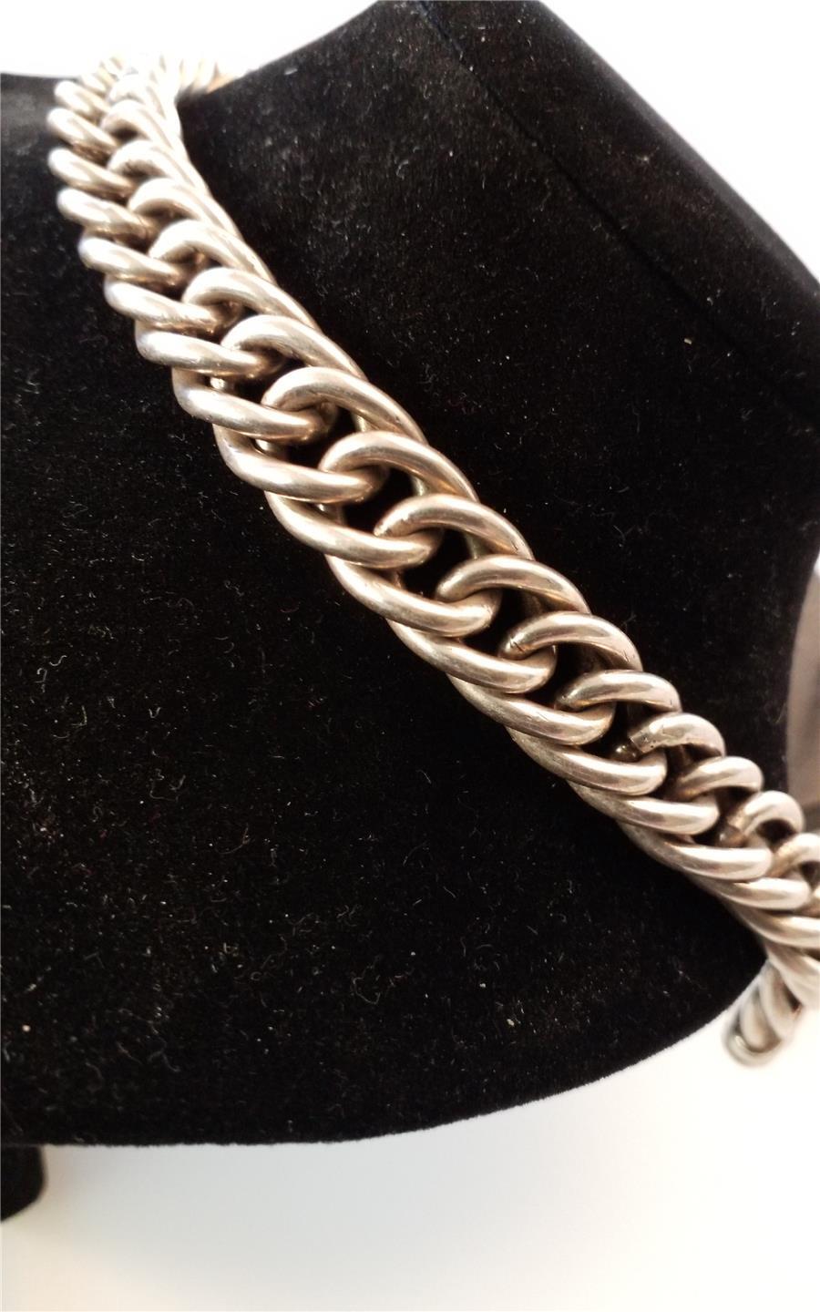 Authentic 925 Striling Silver Chain Bracelet  21c… - image 8