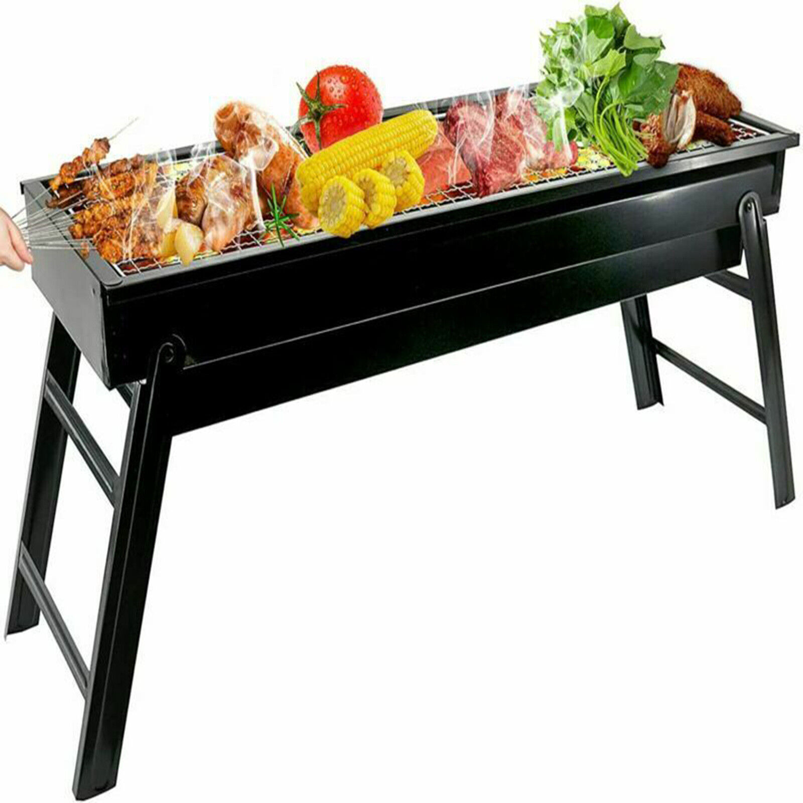 Charcoal Grill Portable Folding Grill Durable Metal Kebab Grill BBQ Grill