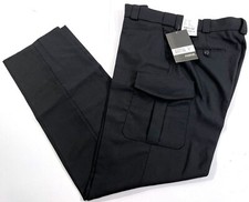 NEW 38x36 MENS BLAUER 8565T CARGO POCKET WOOL BLEND PANTS BLACK 38x36 UNHEMMED