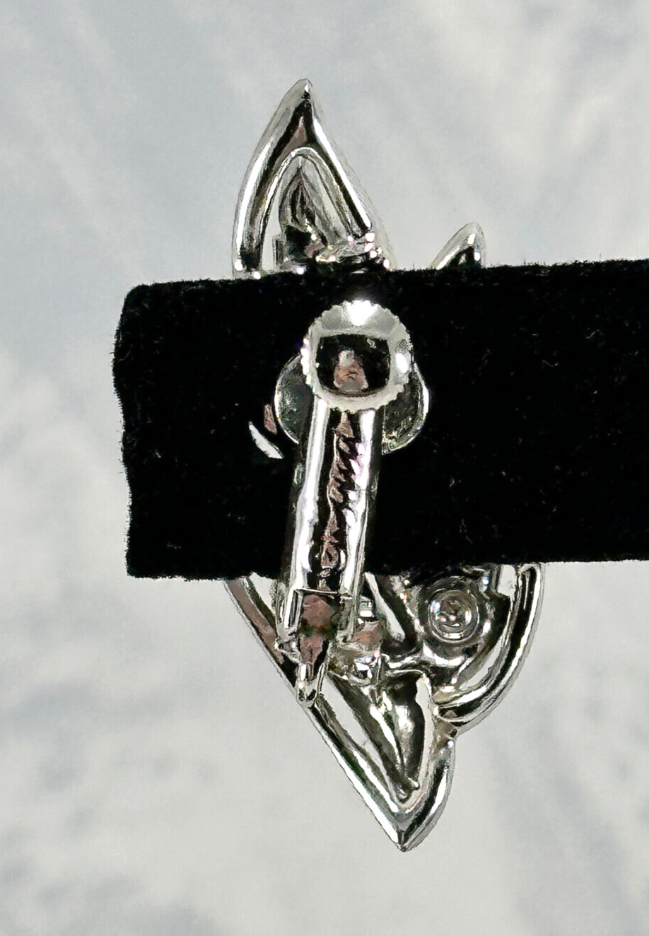 Signed Coro Silver Tone Leaf Shaped Adjustable Sc… - image 5