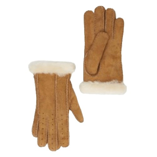 UGG Women's Leather Sheepskin Vent Gloves with Conductive Tech
