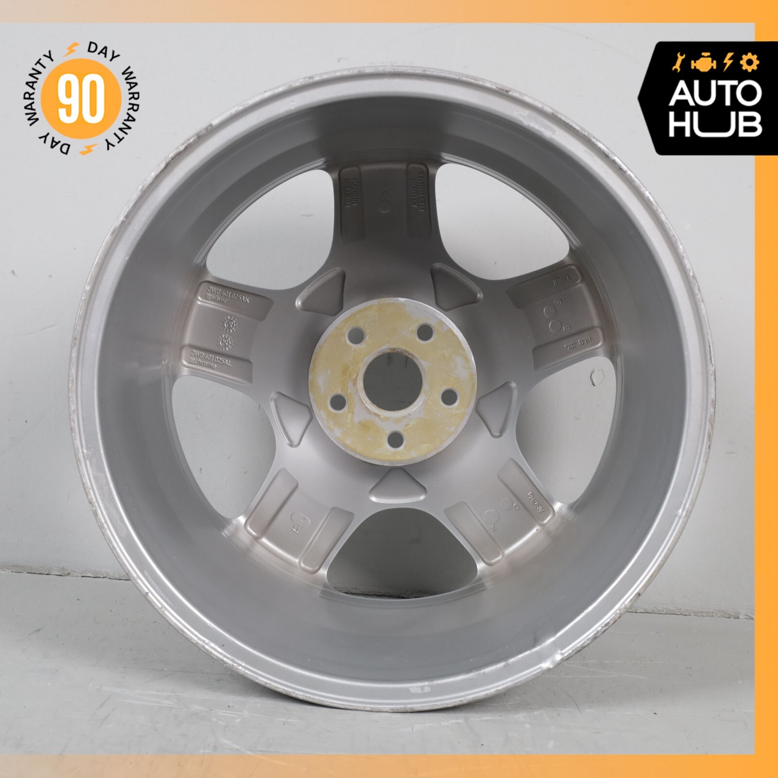 Bentley Continental GTC Flying Spur 9 x 19 19" Wheel Rim Silver 3W0601025AK OEM