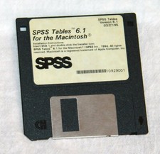 Vintage 3.5" floppy disk diskette software SPSS Tables 6.1 for Macintosh 1995