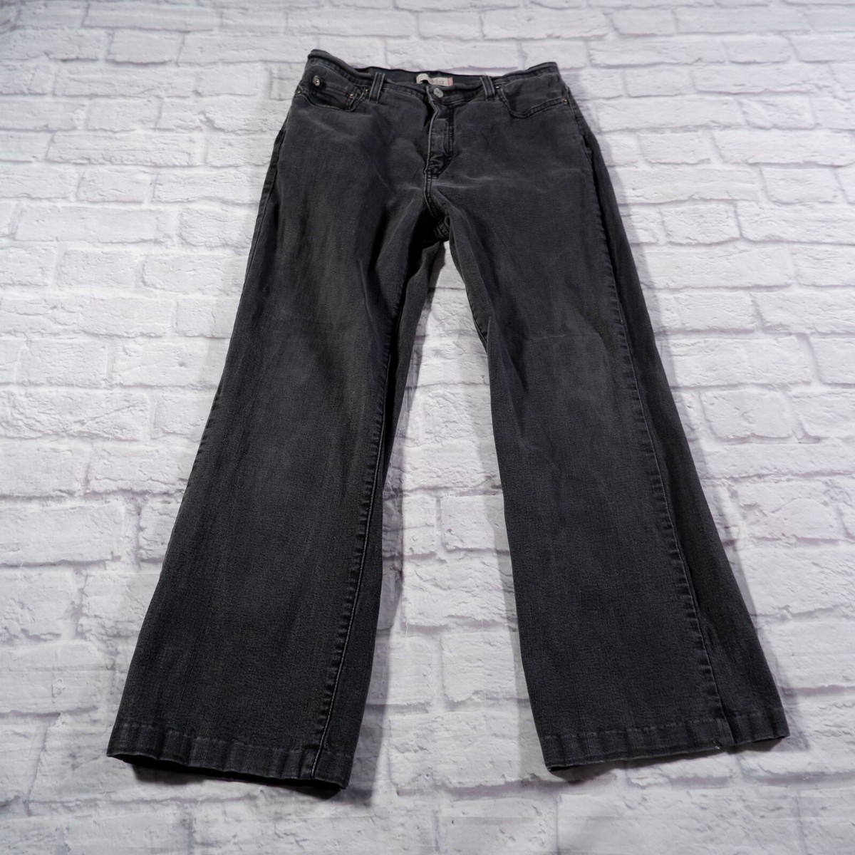 Levi's 512 Bootcut Perfectly Slimming Dark Wash Black Womens Jeans