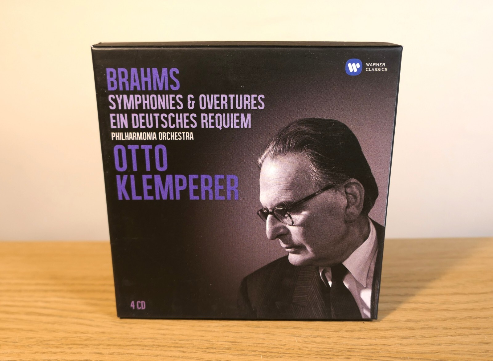 Otto Klemperer Brahms Symphonies & Overtures 4 CD Warner Classics *LIKE NEW*