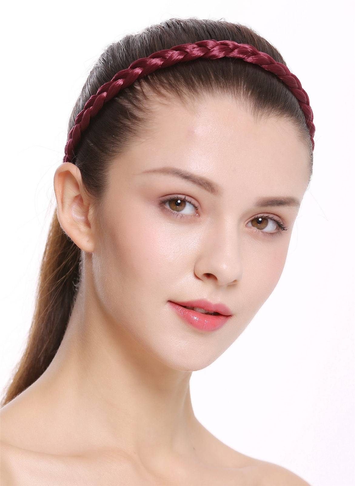 Braided Hairband Hair Hoop Traditional Costume Granatrot Braid CXT-008-120