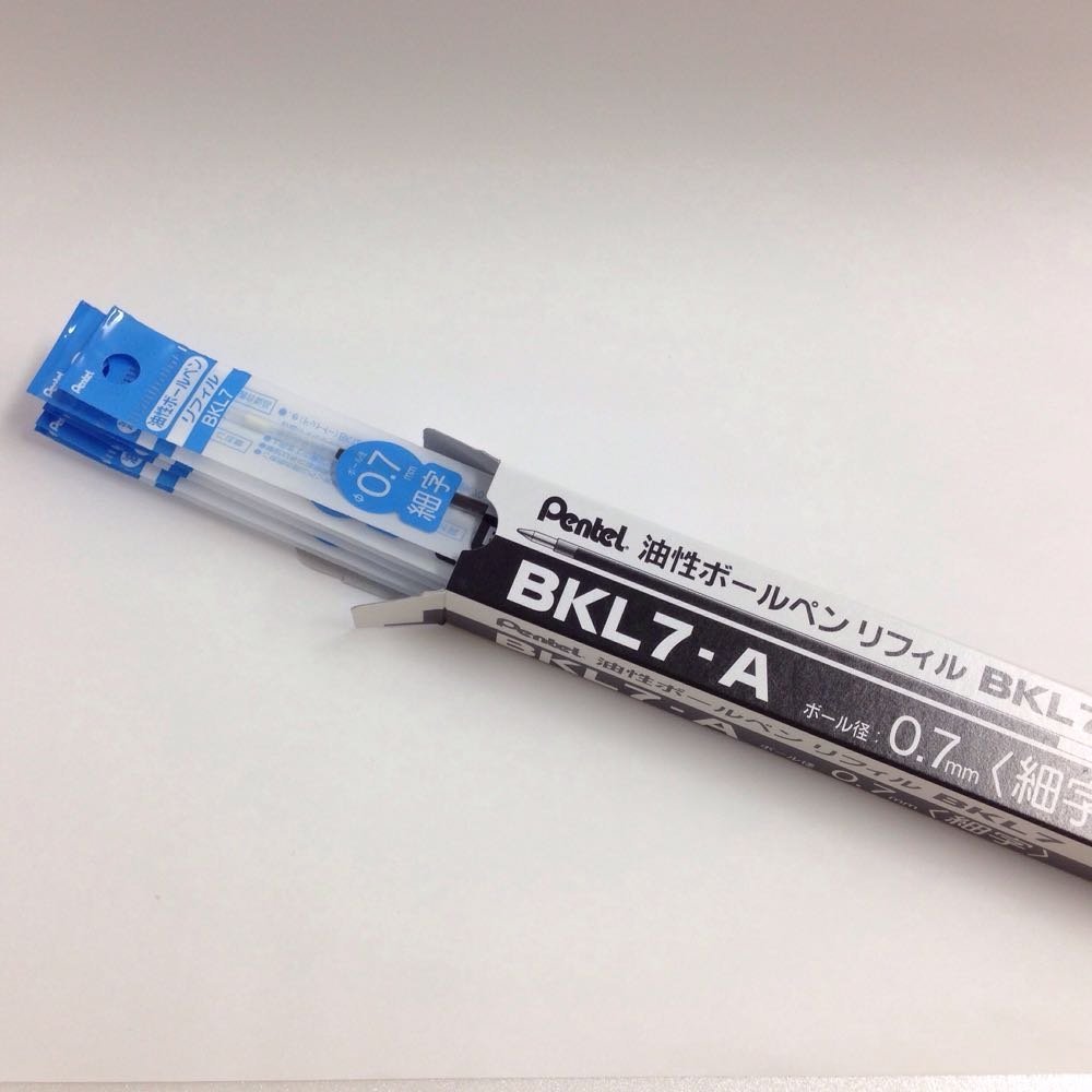PENTEL BKL7 Refill 0.7mm Black ink For BK127 Ballpoint Pen10 pcs SET