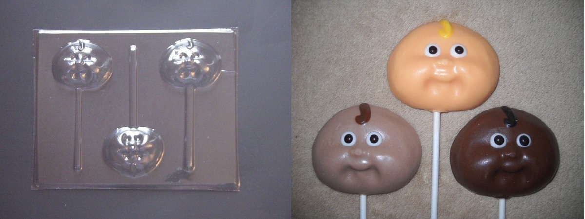 Cabbage Patch Baby Shower Face Lollipop / Chocolate Candy Soap Mold By Molds N More - View #5