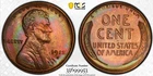 1912-S PCGS & CAC MS64RB Lincoln Wheat Cent Penny Colorful Toning