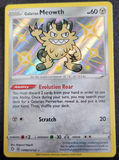 Galarian Meowth Pokemon: Shining Fates - Shiny Vault SV086/SV122 on eBay