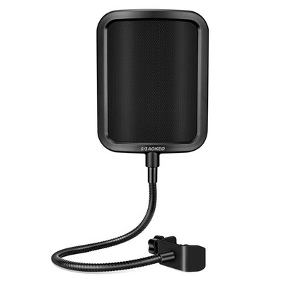 Aokeo Metal Pop Filter,Metal Mesh Layer Microphone Windscreen for Hyperx Quad...
