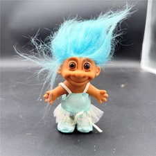 Russ Berrie Troll Doll Ballerina Blue Hair Tutu Outfit Vintage 1980s-90s