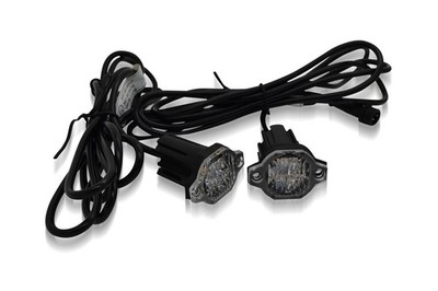 12/24 V Weiß Strobe LED Aufputz (geschraubt) Unterputz Blinklicht - 4 LED x2