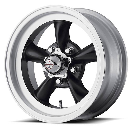 4-New 15" American Racing VN105 Torq Thrust D Wheels 15x4.5 5x114.3 -15 Black Li - Picture 1 of 3