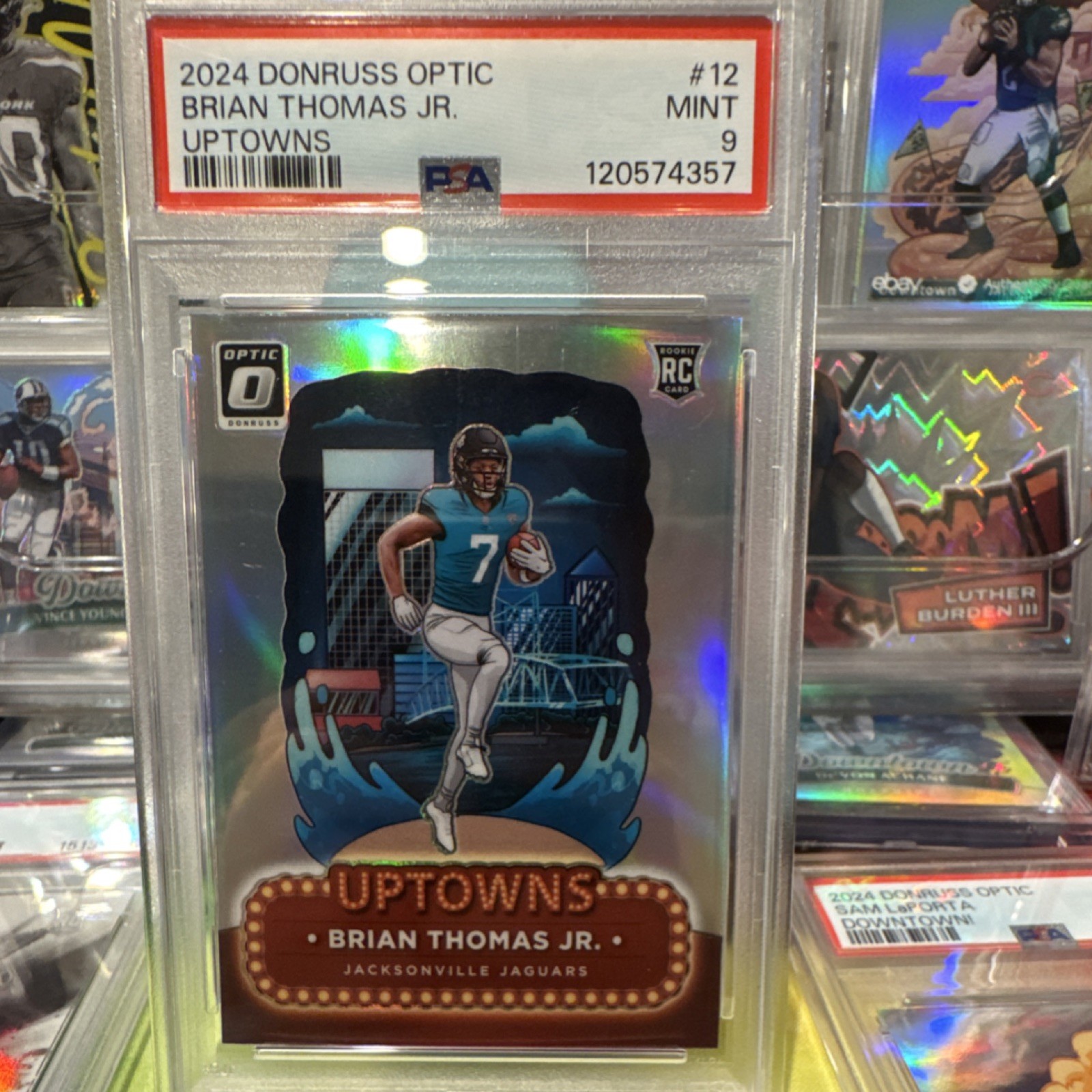 2024 Panini Donruss Optic Uptowns Brian Thomas Jr. Rookie #12 PSA 9 Jaguars