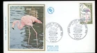 stamps-cover-France-1970-Flamingo-FDc-silk cachet