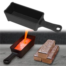 Molde Fundicion 50oz Onza Hierro Ingot Con Asa Para Fundir Oro Plata Cobre Negro