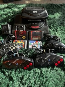 Sega Genesis Model 1 Console Bundle w/ 32X Add-On, 4 Controllers & 4 Games