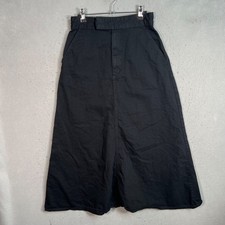 Uniqlo U Womens 6 Size Black A-Line Midi Skirt Cotton Blend Denim
