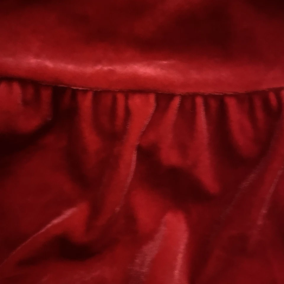 Holiday Time Girl 0-12 Red Velvet White Faux Fur Christmas Santa Dress Holiday - Image 4 of 4