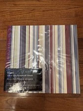 Colorbok 12x12 Scrapbook 10 Pages Striped Postbound Blue Green Burgundy New