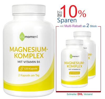 Magnesium-Komplex mit Vitamin B6   Unterstützung von Nerven- & Muskelfunktion